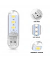 Portatif Mini Usb Led Işık Gece Okuma Kamp Lambası