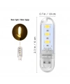Portatif Mini Usb Led Işık Gece Okuma Kamp Lambası