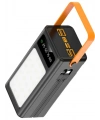 PW-125 Solar Panelli Led Fenerli Dahili Kablolu Powerbank 50.000 mAh