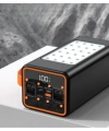PW-55 4xUSB 22.5W LCD Göstergeli Kordonlu Kamp Işıklı 50.000mAh Powerbank