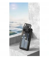 PW-59 Solar Led Fenerli LCD Göstergeli Dahili Kablolu Powerbank 10.000mAh