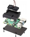 Raspberry Pi 4 Alüminyum Soğutucu Kasa - Çift Fanlı