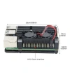 Raspberry Pi 4 Alüminyum Soğutucu Kasa - Çift Fanlı
