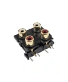RC14 3.5mm İkili Stereo RCA Jack Dişi - PCB Tip