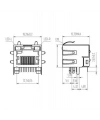 RJ45 8P8C Işıklı Dişi Ethernet Konnektörü - PCB Tipi