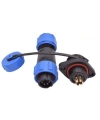 SD13 6 Pin 13mm Su Geçirmez Konnektör Takımı - Flanşlı Panel Tipi