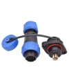 SD13 9 Pin 13mm Su Geçirmez Konnektör Takımı - Flanşlı Panel Tipi