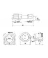 SD16 3 Pin 16mm Su Geçirmez Konnektör Takımı - Flanşlı Panel Tipi