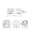 SD20 3 Pin 20mm Su Geçirmez Konnektör Takımı - Panel Tipi