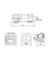 SD20 9 Pin 20mm Su Geçirmez Konnektör Takımı - Panel Tipi