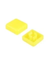 Tact Switch Kapağı Kare Sarı- 10x10x5mm