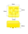 Tact Switch Kapağı Kare Sarı- 10x10x5mm