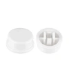 Tact Switch Kapağı Yuvarlak Beyaz - 12x12x7.3mm ile Uyumlu