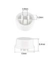 Tact Switch Kapağı Yuvarlak Beyaz - 12x12x7.3mm ile Uyumlu