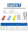 Tam İzoleli Polyamid Dişi Faston Kablo Ucu GPFD-1638 0.5-1.5mm Kırmızı 200 adet