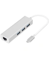 Type-C Hub 3 Port USB 3.0 Çoklayıcı + 1000 Mpbs Ethernet Çevirici
