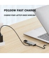 Type-C Hub 5in1 2 Port USB 3.0 + 100Mpbs Ethernet + HDMI + Type-C Çevirici