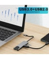 Type-C Hub 5in1 2 Port USB 3.0 + 100Mpbs Ethernet + HDMI + Type-C Çevirici