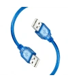 USB 2.0 Erkek To Erkek Data Ve Şarj Kablosu Mavi 50cm