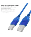 USB 2.0 Erkek To Erkek Data Ve Şarj Kablosu Mavi 50cm