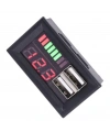 USB Çıkışlı Dijital Voltmetre Ekranlı 5V 2A IOS-Android Çıkışlı