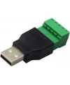USB Erkek - 5li Klemens Çevirici / USB 2.0 to 5-Pin Terminal
