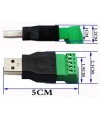 USB Erkek - 5li Klemens Çevirici / USB 2.0 to 5-Pin Terminal