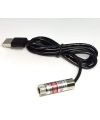 USB Kablolu 650nm Çizgi Lazer Modülü - 5V 5mW Kırmızı Lazer