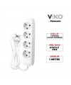 Viko Multi-Let Dörtlü Grup Priz Topraklı Kablolu Çocuk Korumalı 3 Mt