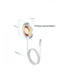 W2 2in1 Transparan 15W Wireless USB-A+C Girişli Kablosuz Şarj Aleti