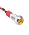 WD06L-P2 6mm 12-24V Kablolu Metal Sinyal Lambası - Sarı