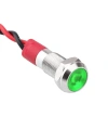 WD06L-P2 6mm 12-24V Kablolu Metal Sinyal Lambası - Yeşil