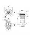 WD12A-G1Z-C 12mm Çıkık Anahtarlı Işıklı Power Metal Buton - Mavi