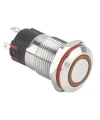 WD12A-P1-E 12mm Düz Yaylı Işıklı Metal Buton - Sarı