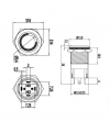WD12A-P1-E 12mm Düz Yaylı Işıklı Metal Buton - Yeşil