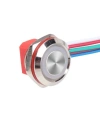 WD12C1-Wired-P1-E 12mm Düz Yaylı RGB Işıklı Metal Buton - Kablolu