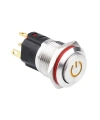 WD16A-G1Z-C 16mm Çıkık Anahtarlı Işıklı Power Metal Buton - Sarı