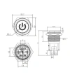 WD16A-G1Z-C 16mm Çıkık Anahtarlı Işıklı Power Metal Buton - Sarı