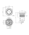 WD16A-G1Z-E 16mm Çıkık Anahtarlı Işıklı Metal Buton - Beyaz