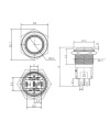 WD16A-G1Z-E 16mm Çıkık Anahtarlı Işıklı Metal Buton - Mavi