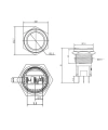 WD16A-P1 16mm Düz Yaylı Metal Buton
