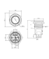 WD16A-P1-E 16mm Düz Yaylı Işıklı Metal Buton - Sarı