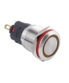 WD16A-P1Z-E 16mm Düz Anahtarlı Işıklı Metal Buton - Sarı