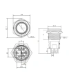 WD16A-P1Z-EC 16mm Düz Anahtarlı Işıklı Power Metal Buton - Kırmızı