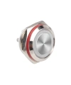 WD16C1-Pin-P1-E 16mm Düz Yaylı Işıklı Metal Buton - Beyaz