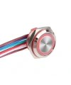 WD16C1-Wired-P1-E 16mm Düz Yaylı Kırmızı Işıklı Metal Buton - Kablolu