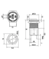 WD16D-G1 16mm Çıkık Yaylı Metal Buton