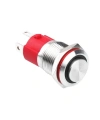 WD16D-G1-E 16mm Çıkık Yaylı Işıklı Metal Buton - Beyaz