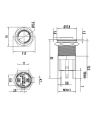 WD16D-G1Z-E 16mm Çıkık Anahtarlı Işıklı Metal Buton - Sarı