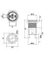 WD16D-P1 16mm Düz Yaylı Metal Buton